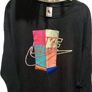 Nike | Color Block | Black Long Sleeve Tee | XXL |
